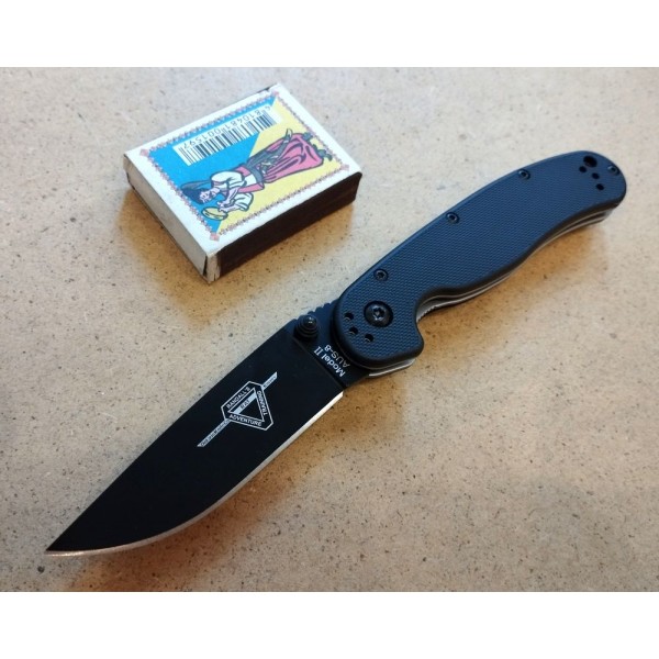 Ніж Ontario Rat 2 BP-Чорна ручка і лезо.(8861)