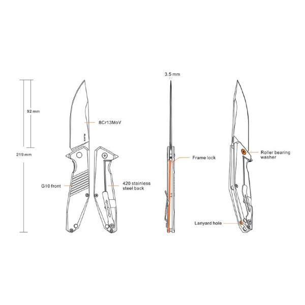 Ніж складаний Ruike D191-B