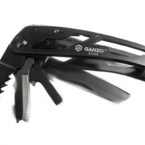 Мультитул Ganzo G202B з чохлом Molle та бітами, 24 функції