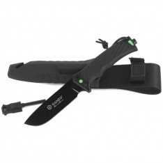 Ніж Ganzo G8012V2-BK чорний (G8012V2-BK) з паракордом 