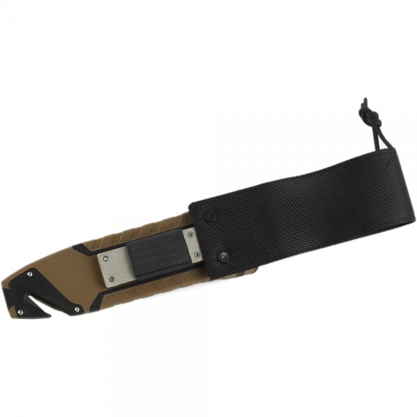 Ніж Ganzo G8012V2-DY коричневий (G8012V2-DY) з паракордом 