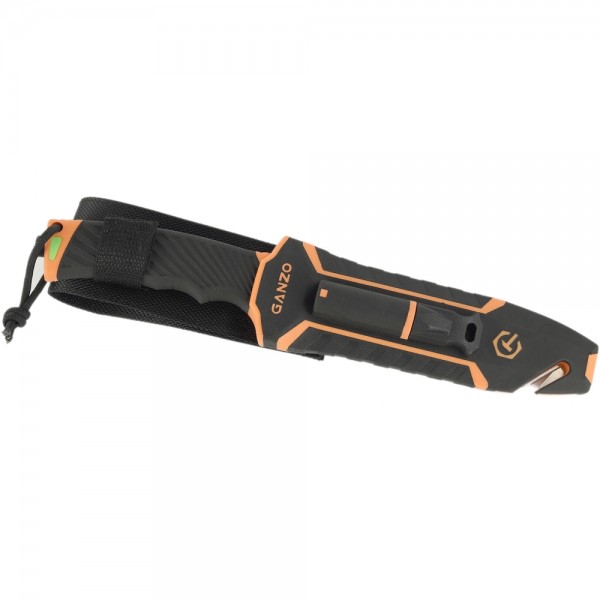 Ніж Ganzo G8012V2-OR помаранчевий (G8012V2-OR) з паракордом 