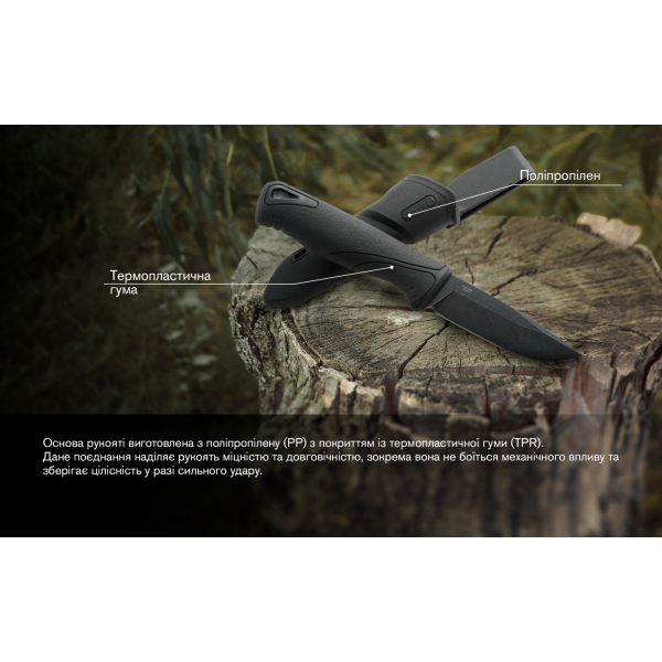 Ніж Ganzo G807BW-BK чорний з чохлом