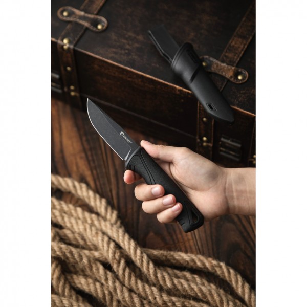 Ніж Ganzo G807BW-BK чорний з чохлом