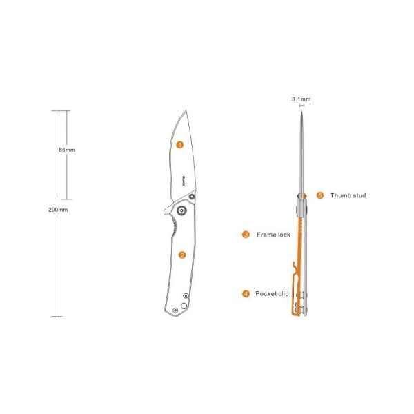Складаний ніж Ruike P801SF