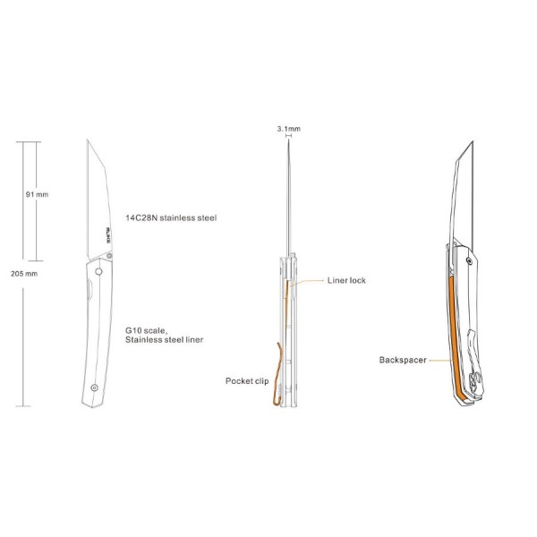 Складаний ніж Ruike P865-B