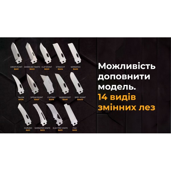 Ніж складаний Roxon S502U, чорний