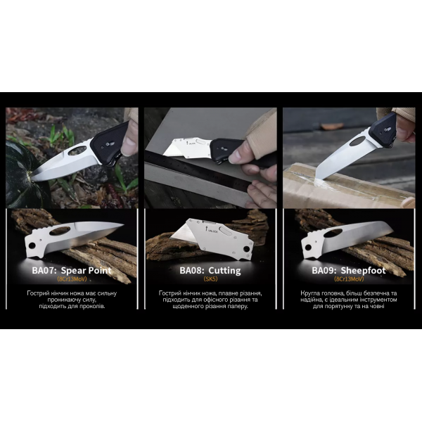 Ніж складаний Roxon S502U, чорний