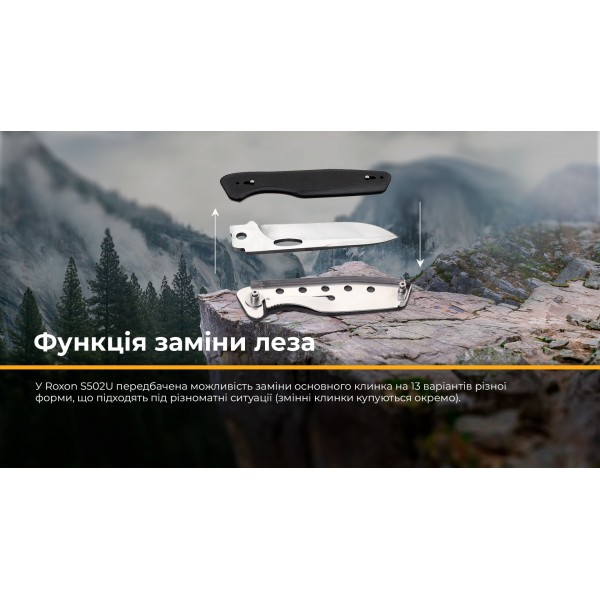 Ніж складаний Roxon S502U, чорний