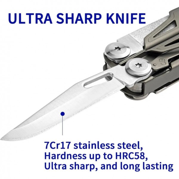 Мультитул Rocktol SK02 19-в-1 з титановим покриттям та нейлоновим чохлом в подарунковій коробці