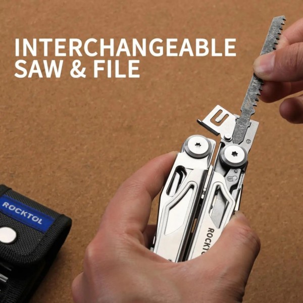 Мультитул Rocktol SK05 29-в-1 з нейлоновим чохлом, бітами та запасними аксесуарами