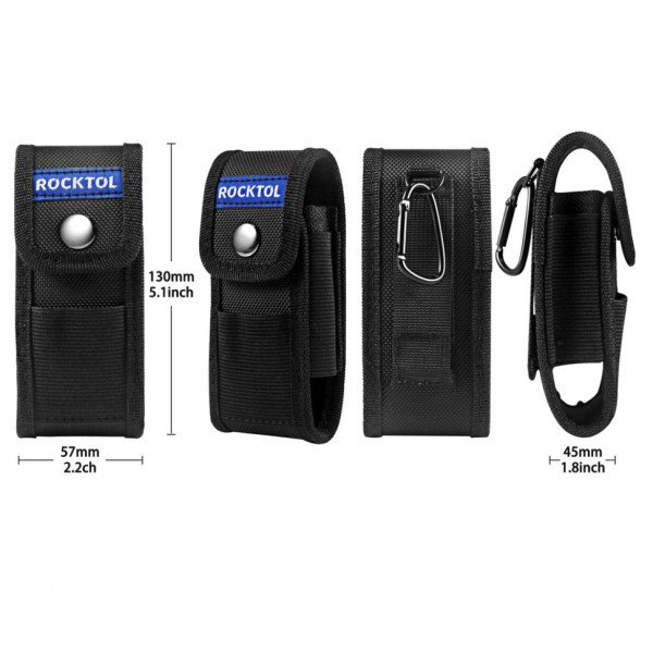 Нейлоновый чехол для мультитула Rocktol с карманами-резинками и карабином.