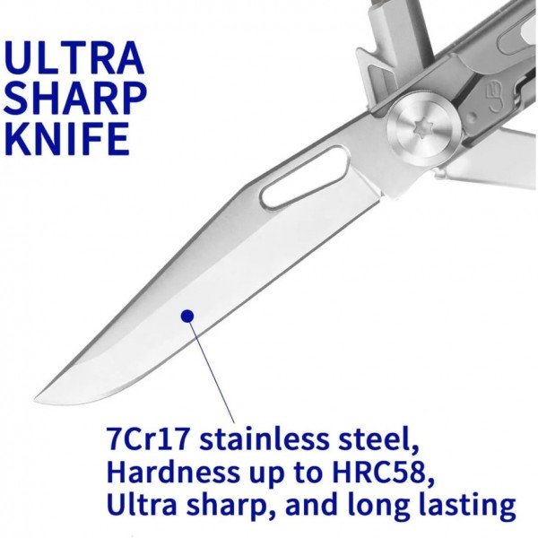 Ніж-мультитул Rocktol ST02 12-в-1 з титановим покриттям