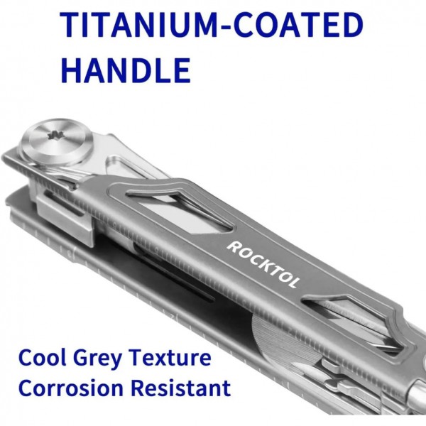 Ніж-мультитул Rocktol ST02 12-в-1 з титановим покриттям