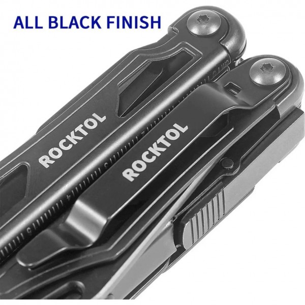 Ніж-мультитул Rocktol ST02B 12-в-1 в шкіряному чохлі