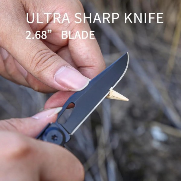 Ніж-мультитул Rocktol ST02B 12-в-1 в шкіряному чохлі