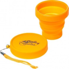 Стакан складаний силіконовий з кришкою 180мл Tramp UTRC-083, orange