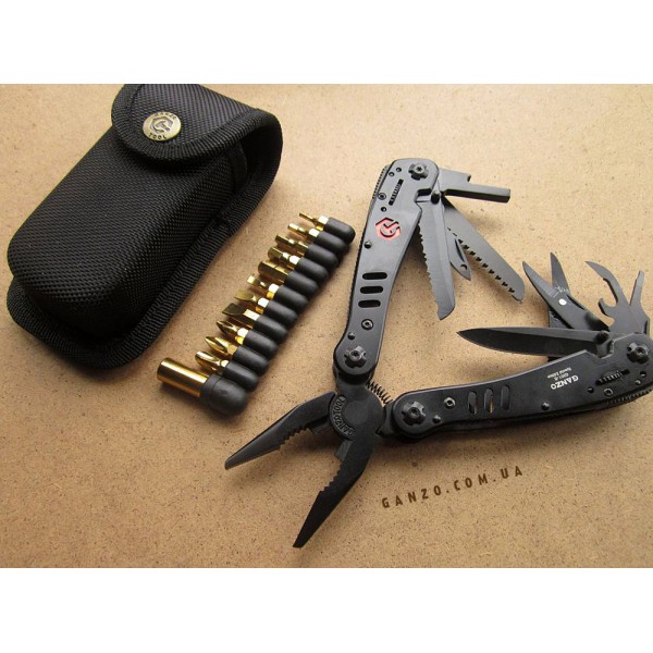 Мультитул Ganzo G301B + набір біт, чохол 