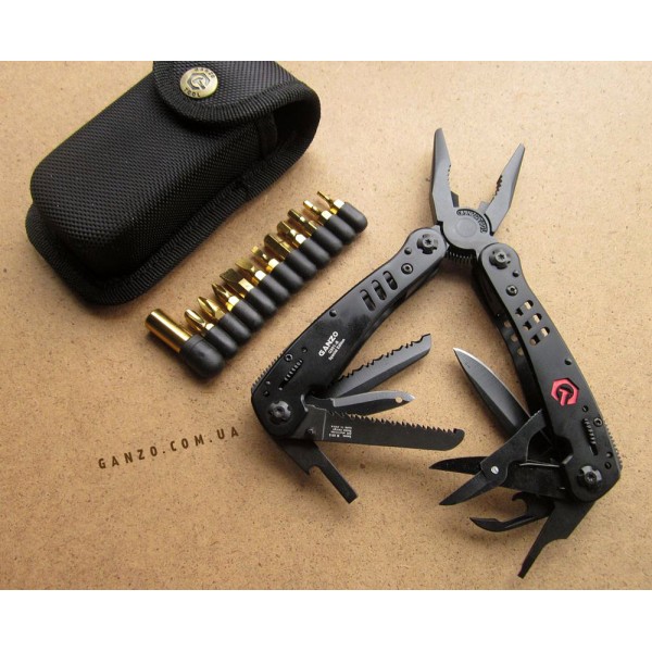 Мультитул Ganzo G301B + набір біт, чохол 