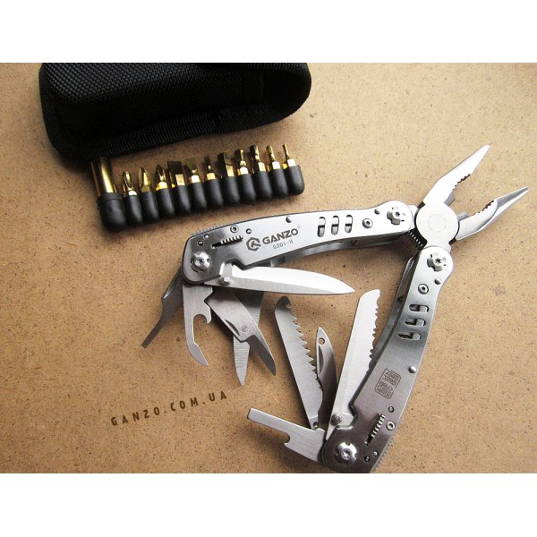 Мультитул Ganzo G301H + набір біт, чохол 