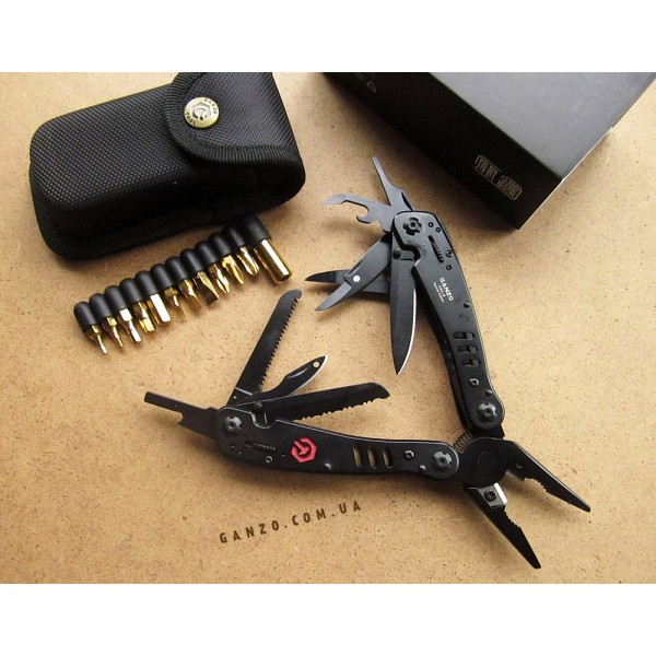 Мультитул Ganzo G302B + набір біт, чохол 