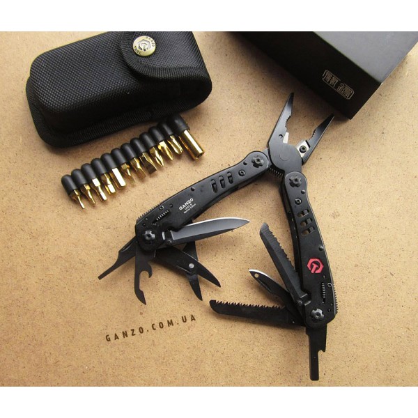 Мультитул Ganzo G302B + набір біт, чохол 