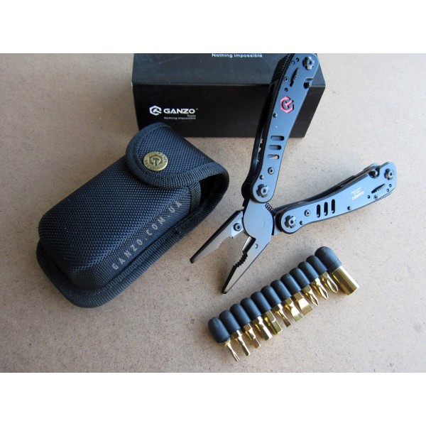Мультитул Ganzo G302B + набір біт, чохол 