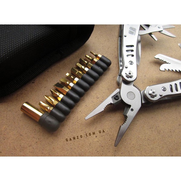 Мультитул Ganzo G302H + набір біт, чохол 