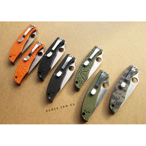 Ніж Ganzo G732, зелений, чорний, помаранчевий