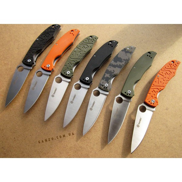 Ніж Ganzo G7321 помаранчевий, зелений