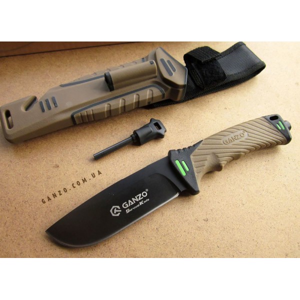 Ніж Ganzo G8012-DY, коричневий