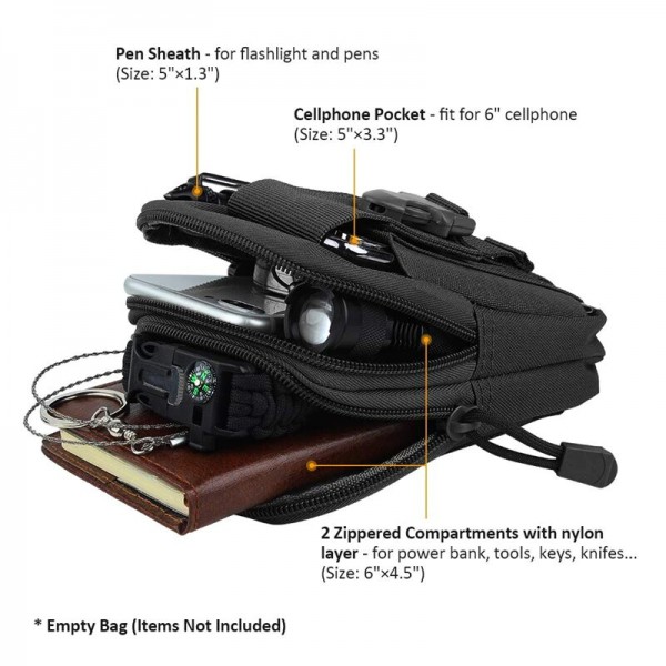 Сумка-органайзер, підсумок, колір чорний