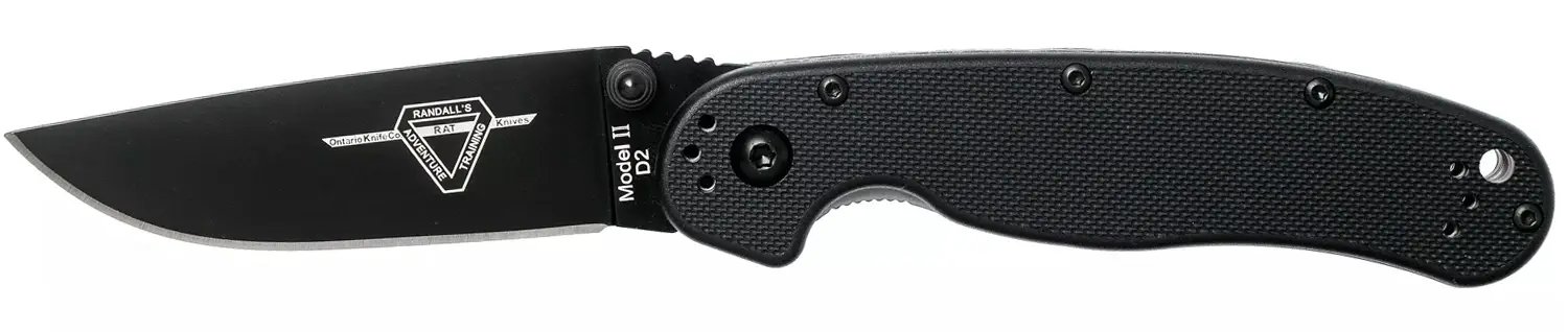 Ніж Ontario Knife RAT II D2 BB Black