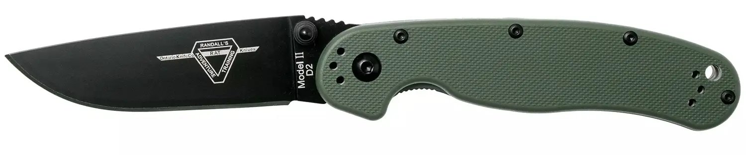 Нож Ontario Knife RAT II D2 BB OD Green