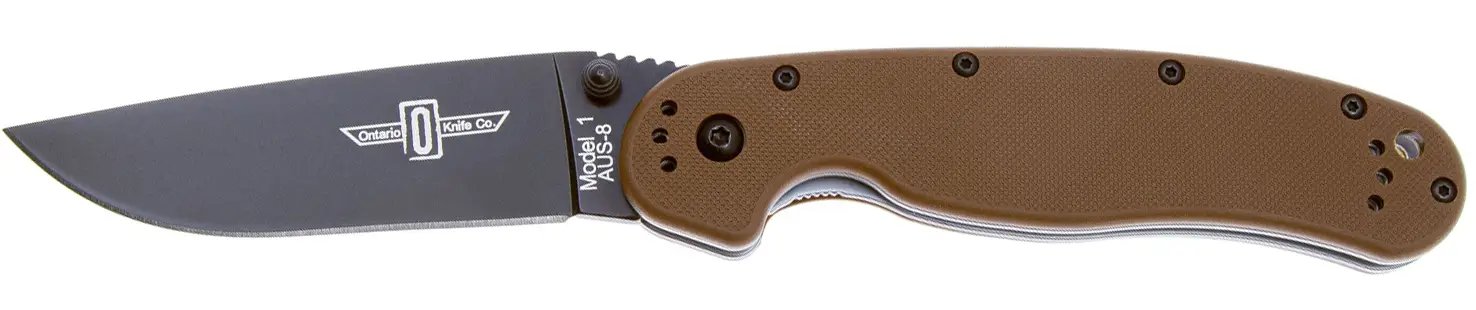 Ніж Ontario Knife RAT I AUS-8 BB Coyote Brown