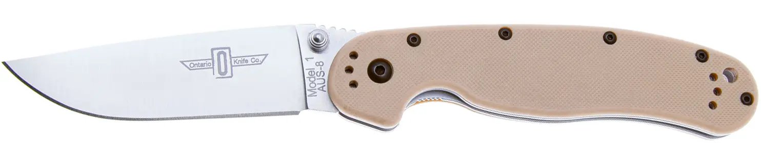 Ніж Ontario Knife RAT I AUS-8 Desert Tan