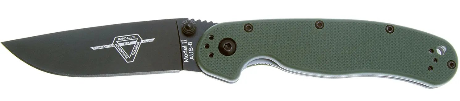 Ніж Ontario Knife RAT II AUS-8 BB OD Green