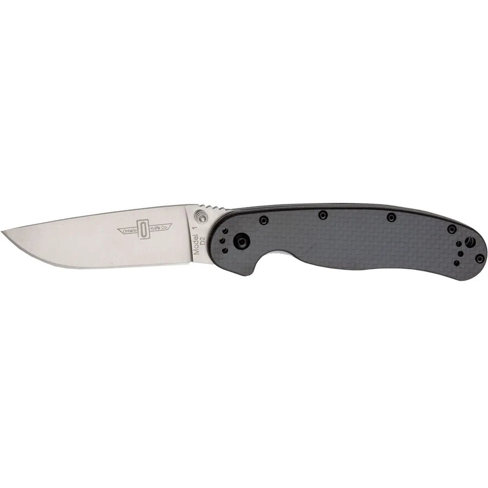 Ніж Ontario Knife RAT I D2 Carbon Fiber Black