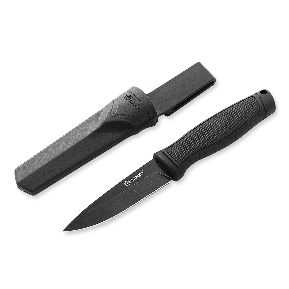 Ніж Ganzo G806BW-BK чорний з чохлом