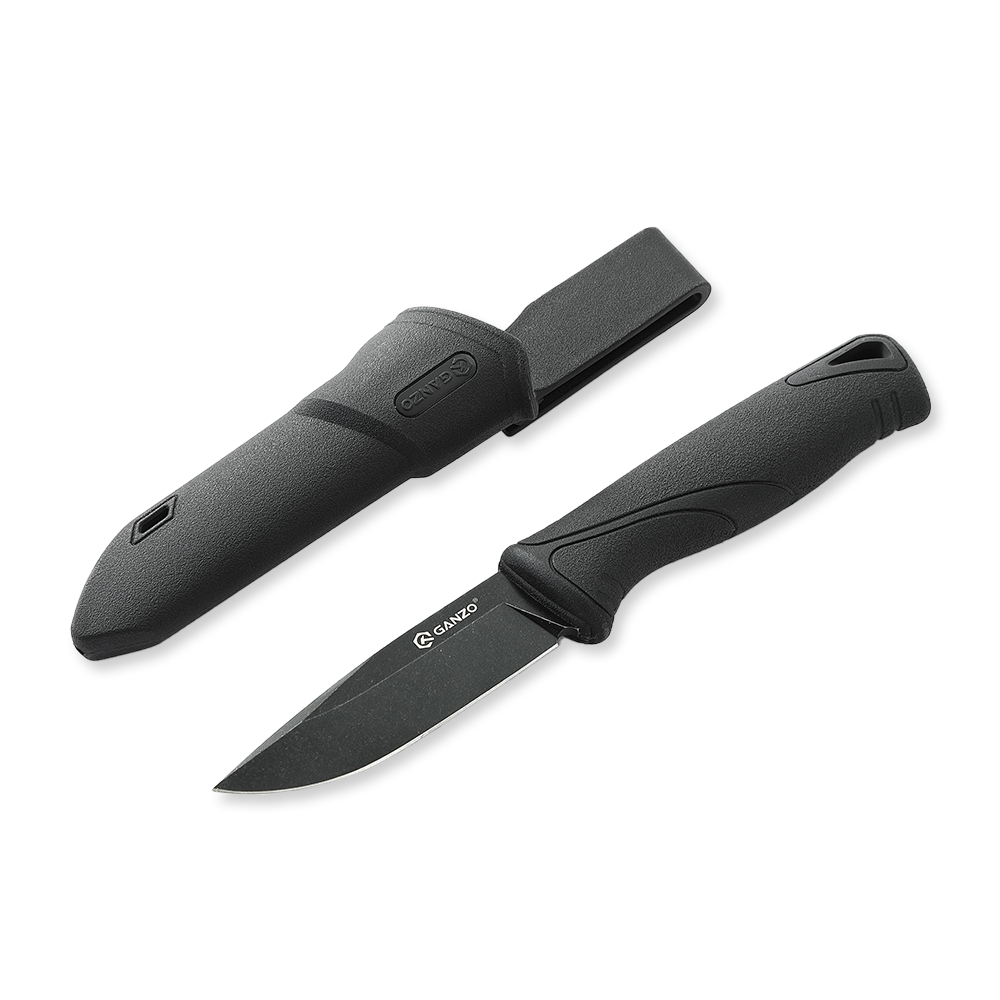 Нож Ganzo G807BW-BK черный с чехлом