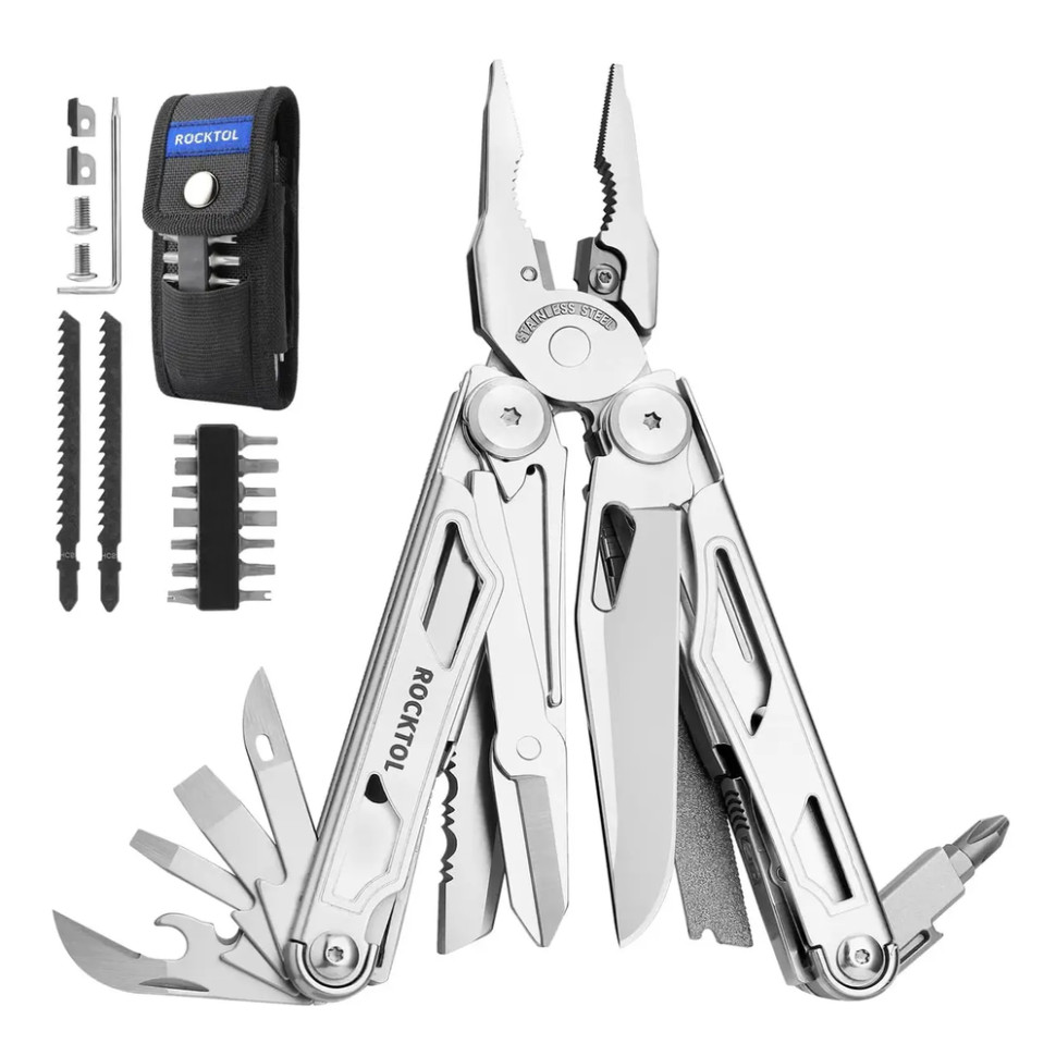Мультитул Rocktol SK05 29-в-1 з нейлоновим чохлом, бітами та запасними аксесуарами
